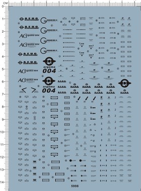 5998-4E07 整版胶 MG RX-178 Gundam Mk-2 Ver.2 gd水贴纸现货