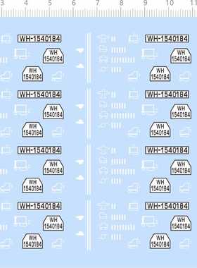 79275整版水贴WH154018德国战车模型车牌危险警告警示定制打2403