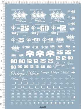 64032-A4803 MS-09 Dom Black Triple Star黑色三连星gd水贴现货