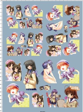 90287 CLANNAD 痛车去底水贴 A4纸