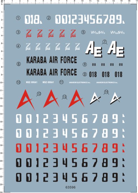 63596-A2902 PG MSZ-006C Z Plus 红色蜂鸟限定gd水贴纸2