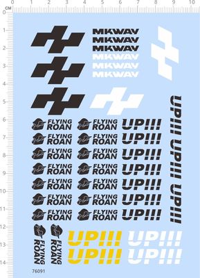 76091整版水贴 UP!!! FLYING ROAN MKWAY 模型水贴定制打印2311
