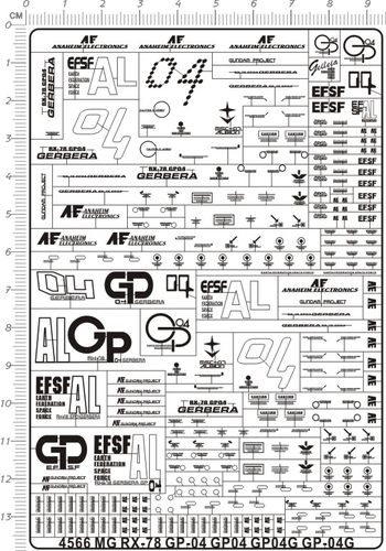 4566-@406  MG RX-78 GP-04 GP04 GP04G GP-04G gd金属贴现货