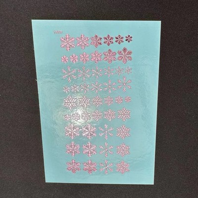 1655烫金烫银水贴 电镀 亮粉红 雪花 初音未来 定做打印七月