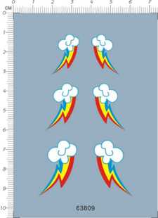 彩虹白云帕妮丝模型水贴纸 A4115 63809