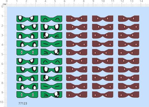 77123整版水贴 眼睛 敢达高达模型SD BB定制打印2401
