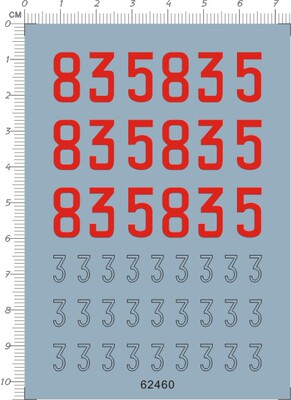 62460-11415 整版1/35 835 3 数字编号威龙虎豹tank模型水贴现货