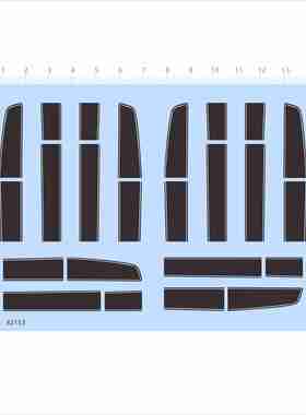82153比例模型车水贴大黄蜂拉花黑色直线条可撕膜不干胶独立2405