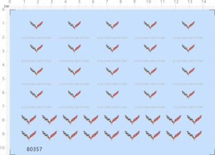 80357 corvette 整版胶！克尔维特 玩具车 模型水贴 现货