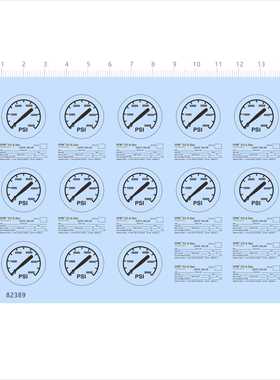 82389模型车水贴表盘PSI模型水贴可撕膜不干胶独立胶位2405