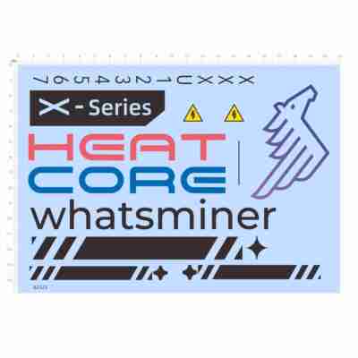 82323 whatsminer x-series叉车模型车水贴 HEAT CORE 集装箱2405