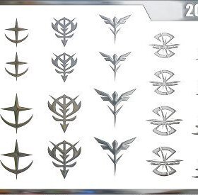2014  GUNDAM LOGO gd标志  金属贴纸 尺寸：93x35mm111