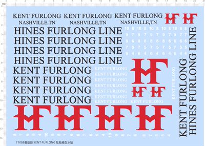 71088整版胶 KENT FURLONG 轮船模型水贴
