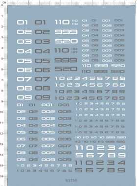 63756 英文字母阿拉伯数字敢达通用gd水贴纸多色选择1