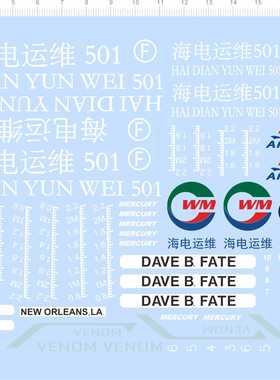 80072整版1/30轮船MERCURY DANE FATE PORTOF VENOM海电运维水尺