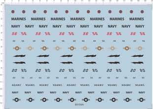 Astray marines navy 美国美军陸戰隊水贴纸1 65104A nsawc