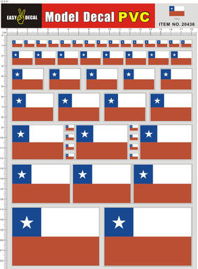 20436  智利 Chile PVC遥控车壳不干胶贴纸 现货