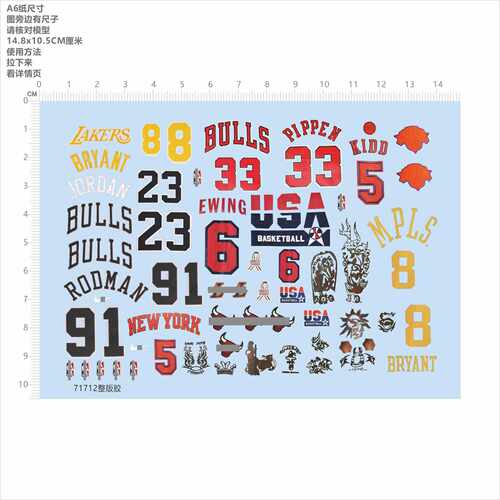 71712整版胶 RODMAN 91号 EWING 6号 MPLA 8号 KIDD5号篮球队现货