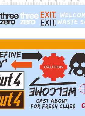 74934整版水贴Fallout REDEFINT TOY防毒面罩three zero辐射七月