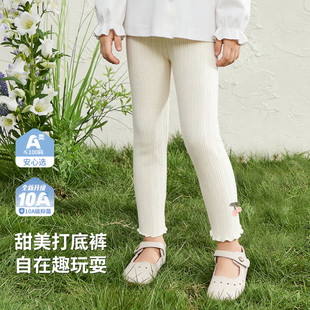 精典泰迪春秋水波纹甜美打底裤女童宝宝打底裤儿童裤子婴幼长裤