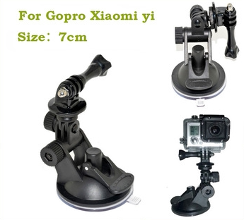 gopro配件 Hero 4 /3+/3 /2 /1吸盘底座＋转接头+长螺杆
