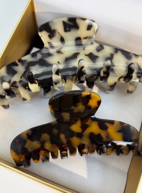 高品质抓夹女高级感大中号醋酸鲨鱼夹发饰亚历山大同款发夹玳瑁色