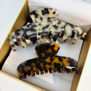 高品质抓夹女高级感大中号醋酸鲨鱼夹发饰亚历山大同款发夹玳瑁色