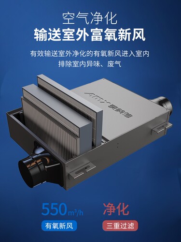 爱美信净化器新风系统家用新风机商用高效换气送风机抽风机FP系列