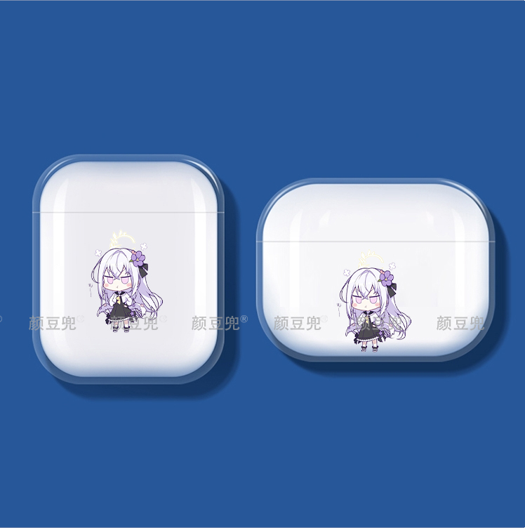 碧蓝档案白洲梓适用苹果airpods Pro2代保护套2/3代耳机套Airpods三代硅胶华为freebuds蓝牙耳机保护套透明壳