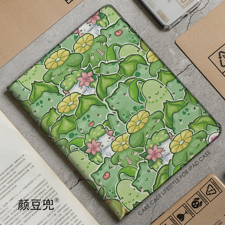 妙蛙种子ipad10.2宝可梦air3/4保护套pro11笔槽9.7mini5华为matep