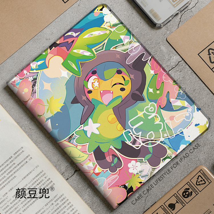 厄鬼椪 宝可梦 动漫ipad10.2适用air4/5保护套matepad pro12.9笔槽mini56 7小米6 7Pro旋转Air13华为11.5S 12