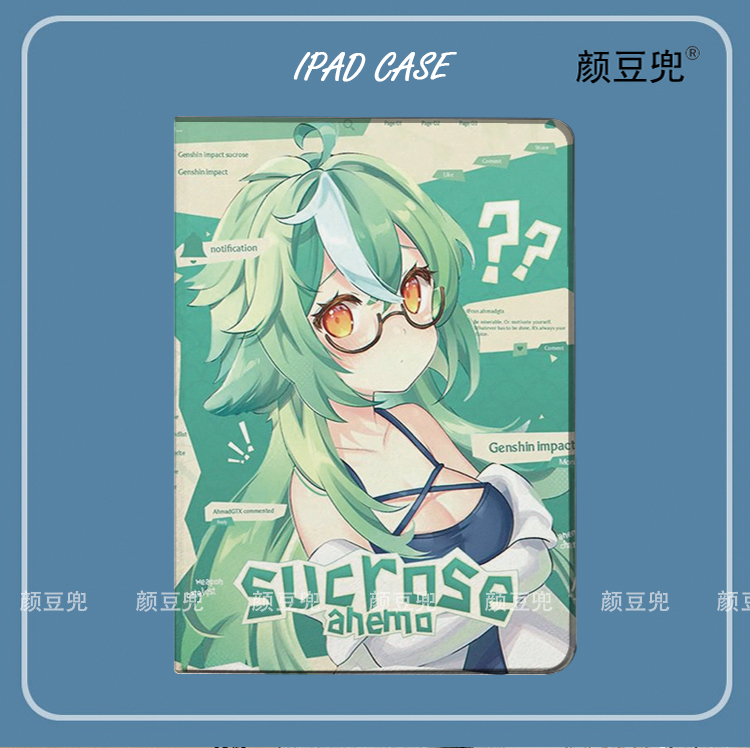 砂糖 原神动漫周边 ipad10.2适用air4/5 10.9保护套matepad pro12.9笔槽mini5/6小米5/6pro11荣耀V8pro华为M6