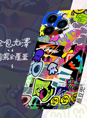 喷射战士Splatoon菲林手机壳适用于苹果14手机壳iphone13promax苹果12硬壳ip11新款se2/3全包7/8plus套xsmaxr