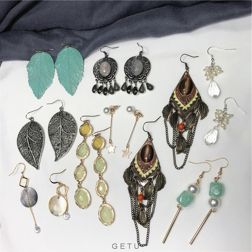 孤品合集文艺风复古耳环