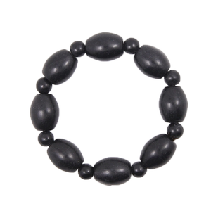 泗玥 泗滨砭石椭圆珠手链 大珠 砭石手链 砭石手串泗玥石玄黄砭石