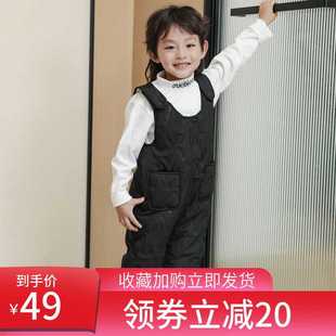 加厚加棉加绒可开档1到3岁男孩外穿棉裤 宝宝冬季 婴幼儿背带裤 秋季