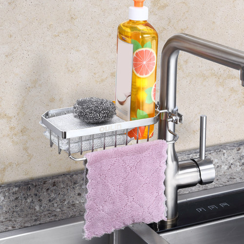 欧琳不锈钢龙头置物架免打孔