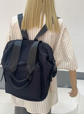 休闲百搭旅行双肩包新款大容量多用单肩包轻便布包运动瑜伽背包