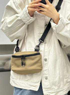 户外骑行日系休闲斜挎手机包尼龙超轻慵懒挎包可调节运动多用腰包