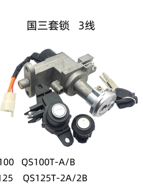适用轻骑铃木韵彩QS100T-A-B丽彩QS125T-2A/2B电门锁 套锁/车头锁