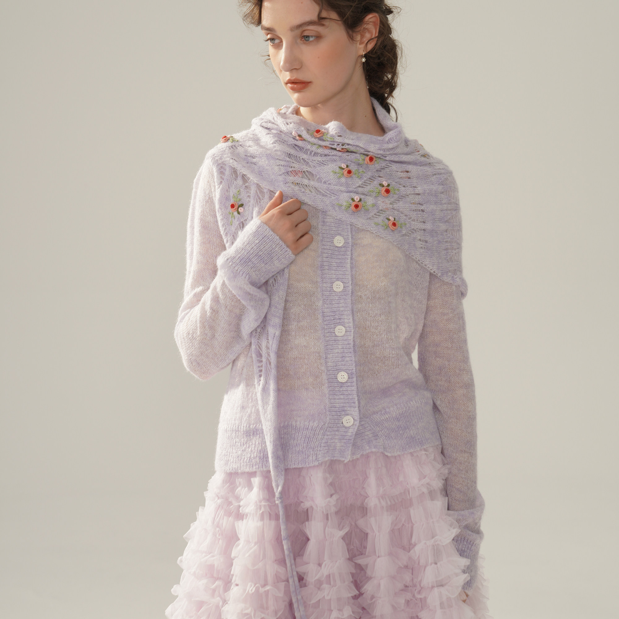 脸儿艺原创 法式立体绣 手工绣花 镂空流苏披肩 森女开衫毛衣,女装/女士精品,毛衣,淘宝优惠券,粉丝福利购,淘宝优惠卷