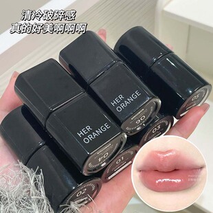 口红唇釉镜面水光裸色系橘红色豆沙棕红色学生适合素颜淡妆口红