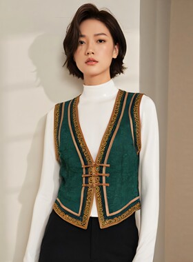 蒙古元素小马甲修身短马夹坎肩