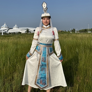 新款蒙古族服装女长袍盛装民族风