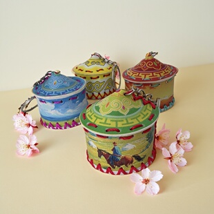 小蒙古包钥匙扣挂饰蒙古族特色手工艺品民族小挂件旅游纪念礼品