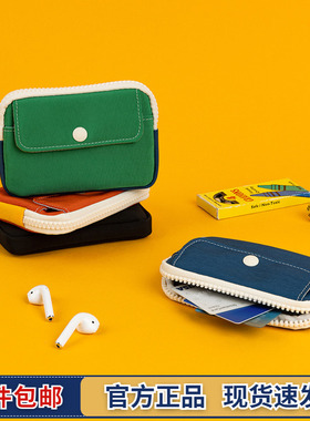 韩国Live work复古彩色卡包搭扣拉链随身便携卡夹零钱证件收纳包