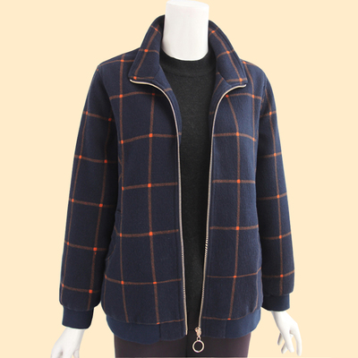 妈妈春装夹克长袖加肥加大码外套