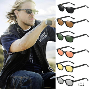 混乱之子同款墨镜美式奇卡诺哈雷机车匪帮西海岸复古偏光太阳眼镜