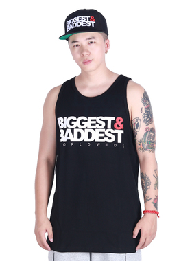 FBS X BIGGEST BADDEST联名经典款美式嘻哈街舞宽松无袖bboy背心