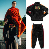 子 正品 男女 素嘻哈街舞宽松运动套装 绒外套裤 SoulFood新款 四大元